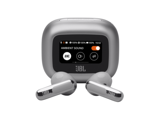 JBL LIVE FLEX 3 True-Adaptive Noise Cancelling Perfect Calls - Silver